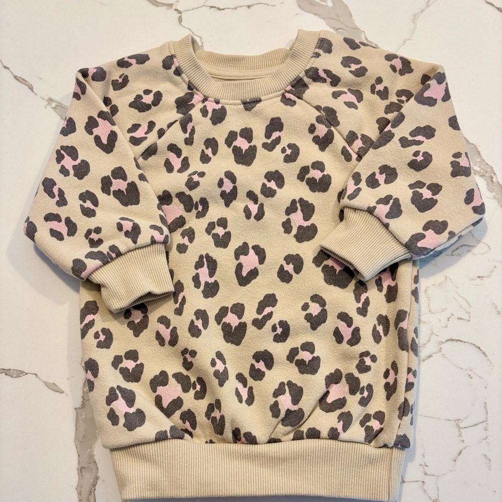 12m leopard print longline sweatshirt
